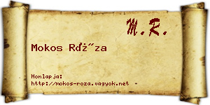 Mokos Róza névjegykártya