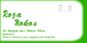 roza mokos business card